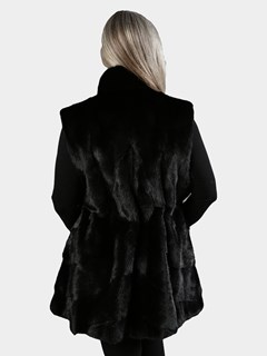Woman's Black Mink Fur Vest
