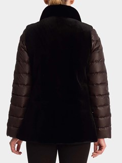 Woman's Black Sheared Mink Fur Vest