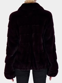 Woman's Burgundy Mink Fur Jacket