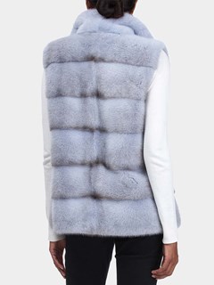 Woman's Gorski Sky Cross Horizontal Mink Fur Vest