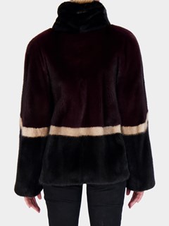 Woman's Multicolor Mink Fur Jacket