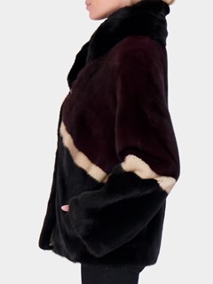 Woman's Multicolor Mink Fur Jacket