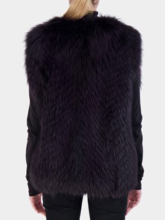 Woman's Purple Fox Fur Vest