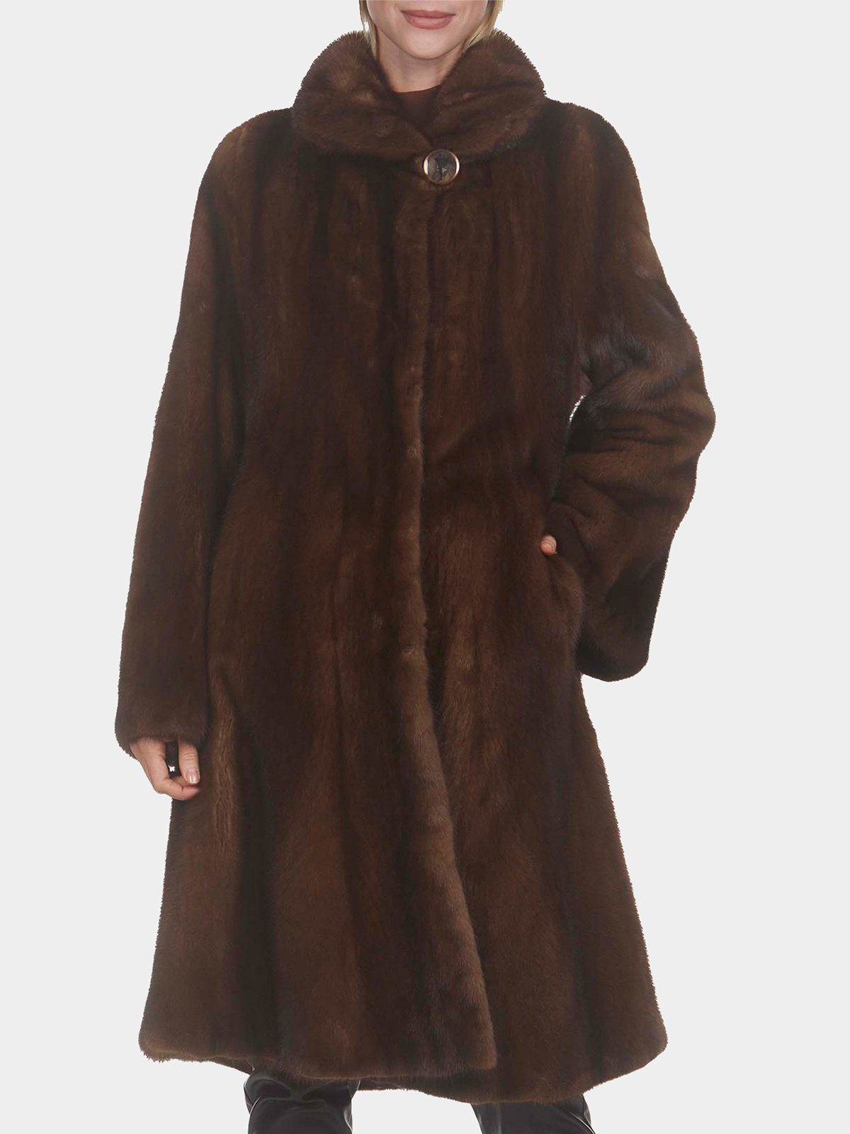 Woman's Gorski Scanbrown Mink Fur Short Coat
