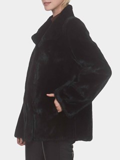 Woman's Gorski Black Mink Fur Jacket