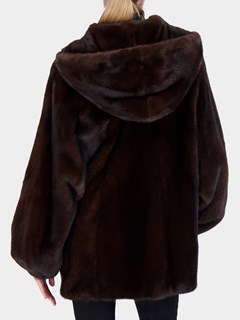 Woman's Mahogany Mink Fur Parka