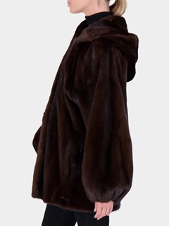 Woman's Mahogany Mink Fur Parka