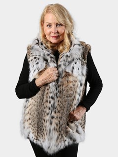 Woman's Natural Lynx Fur Vest