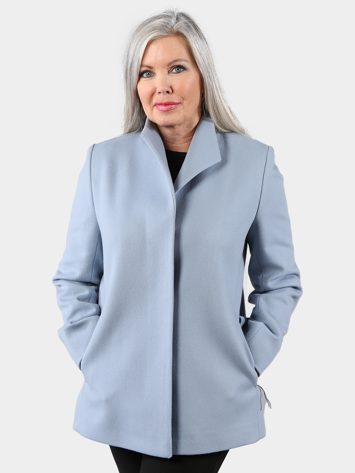 Woman's Loro Piana Light Blue Cashmere Jacket