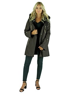 Woman's Gorski Brown Sheared Mink Fur Jacket