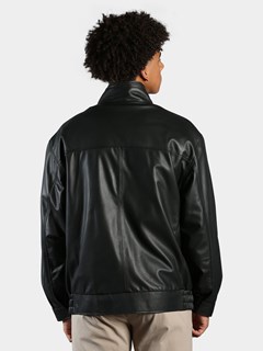 Man's Black Leather Jacket