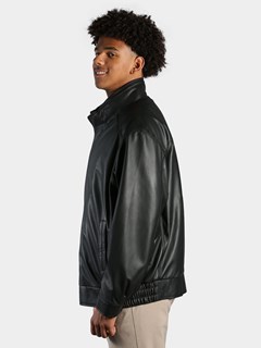 Man's Black Leather Jacket