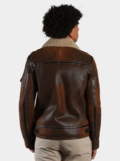 Man's Antique Pine Shearling Jacket