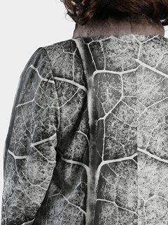 Woman's Ice Marble Leather Coat