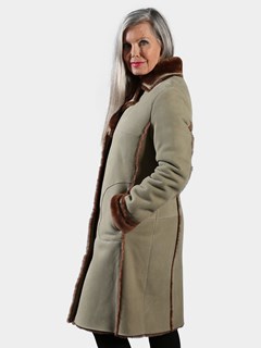 Woman's Pistachio Shearling Stroller