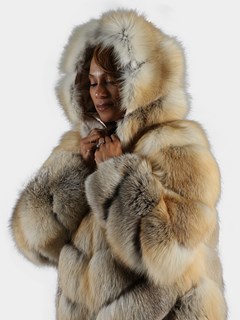 Woman's Natural Golden Isle Fox Fur Jacket