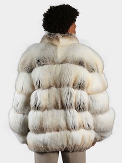 Man's Natural Shadow and Golden Isle Fox Fur Jacket