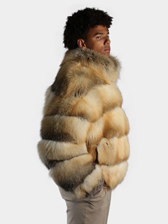 Man's Natural Golden Isle Fox Fur Jacket