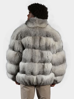 Man's Natural Sapphire Fox Fur Jacket