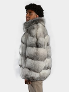 Man's Natural Sapphire Fox Fur Jacket