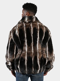 Man's Brown Rex Rabbit Fur Jacket