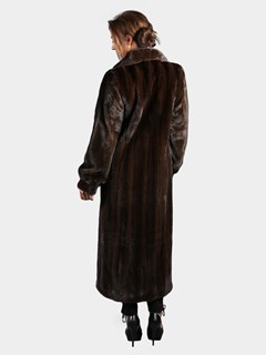 Woman's Mahogany Female Mink Fur Coat