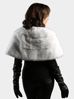 Woman's White Mink Fur Stole