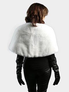 Woman's White Mink Fur Stole