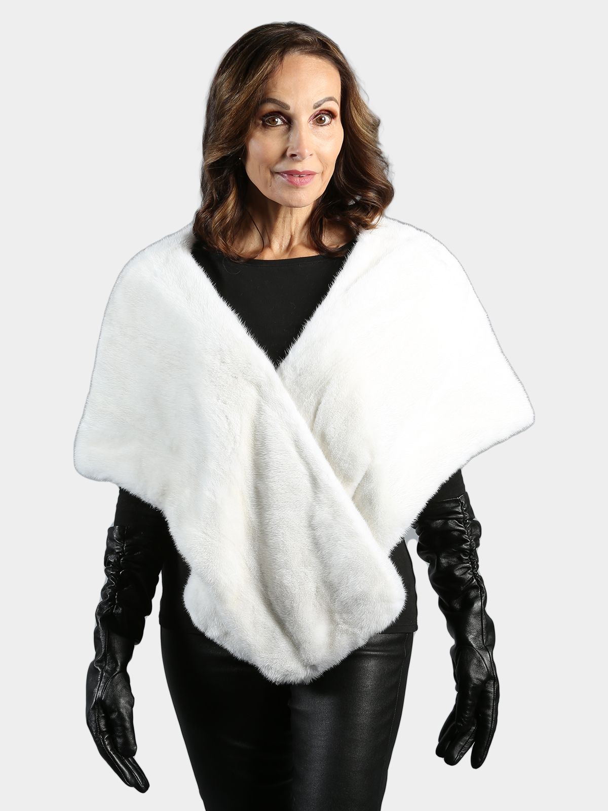 Woman's White Mink Fur Stole