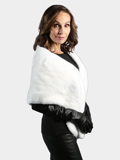 Woman's White Mink Fur Stole