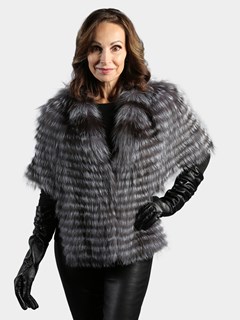 Woman's Natural Silver Fox Fur Stole