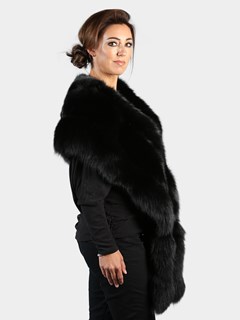 Woman's Black Fox Fur Stole