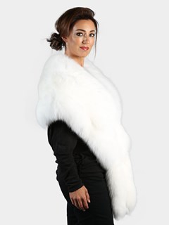 Woman's White Fox Fur Stole