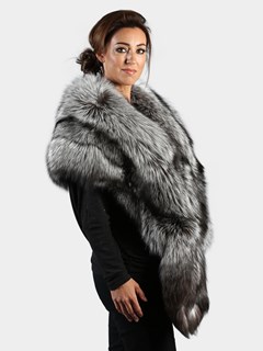 Woman's Natural Silver Fox Stole