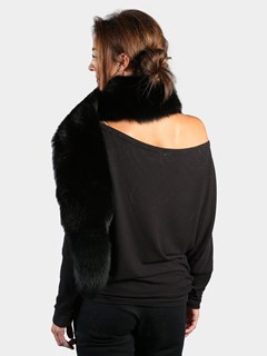 Woman's Black Fox Fur Fling