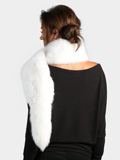 Woman's White Fox Fur Fling