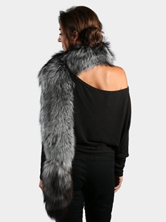 Woman's Natural Silver Fox Fur Fling