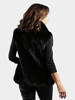Woman's Ranch Mink Fur Vest Reversible to Nappa Lamb