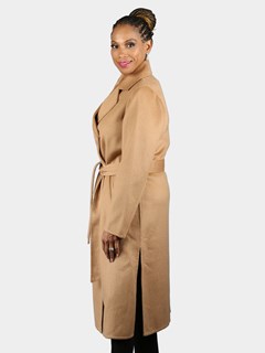 Woman's Camel Cashmere Wool Coat