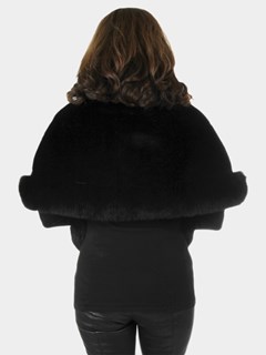 Woman's New Black Mink Fur Stole