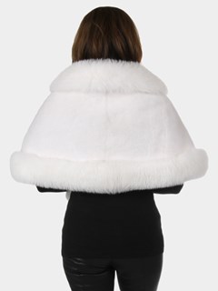 Woman's New White Mink Fur Stole