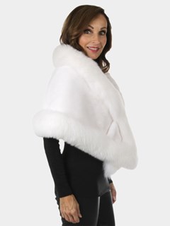 Woman's New White Mink Fur Stole