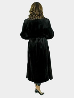 Woman's Black Sheared Mink Fur Coat