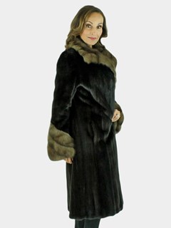 Woman's Blackglama Female Mink Fur 7/8 Coat