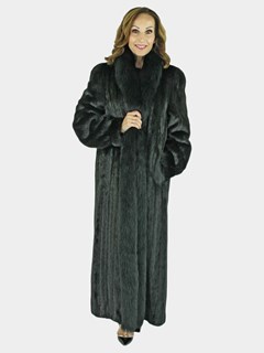 Woman's Black Mink Fur Coat