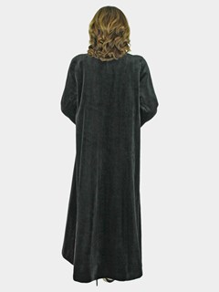 Woman's Black Sheared Mink Fur Coat