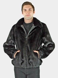 Man's Black Mink Fur Jacket