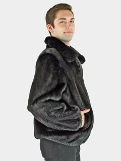 Man's Black Mink Fur Jacket