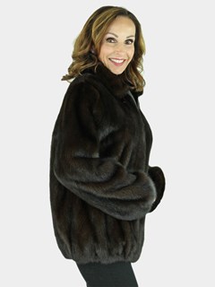 Woman's Mahogany Mink Fur Jacket