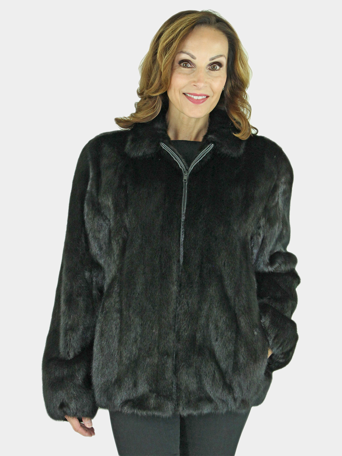 Woman's Black Mink Fur Jacket